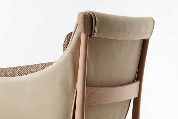VIVA armchair - leather + fabric